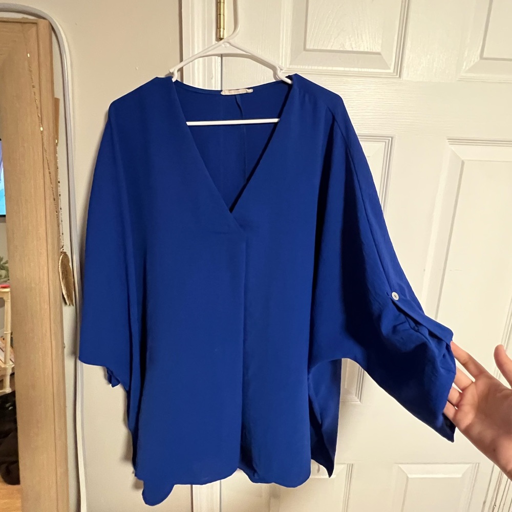 Blue blouse tunic